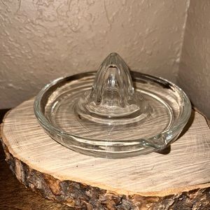 Vintage solid glass citrus juicer.